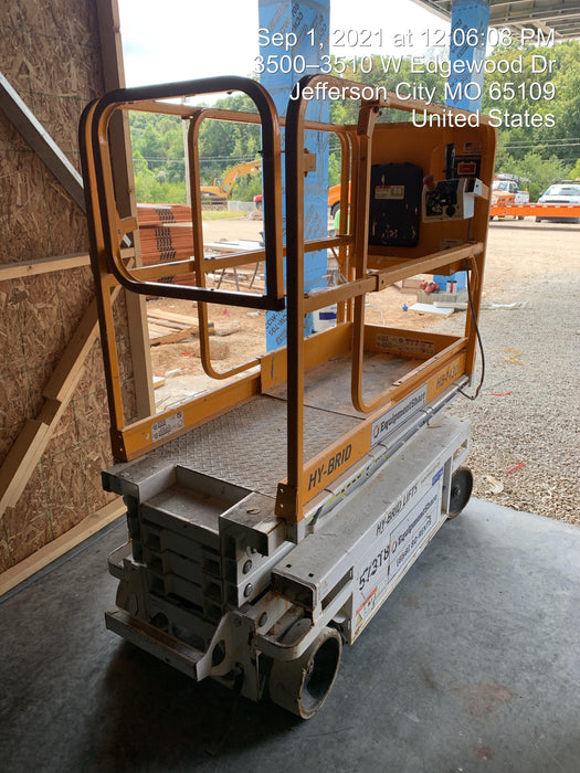 Custom Equipment HB-1430 <ul>
 <li>Hy-Brid Scissor Lift</li>
  <li>Platform capacity up to 670 lbs.</li>
  <li>Working height up to 20 ft</li>
  <li>Weighs under 1,700 lbs.</li>
  <li>Non-marking wheels </li>
</ul>