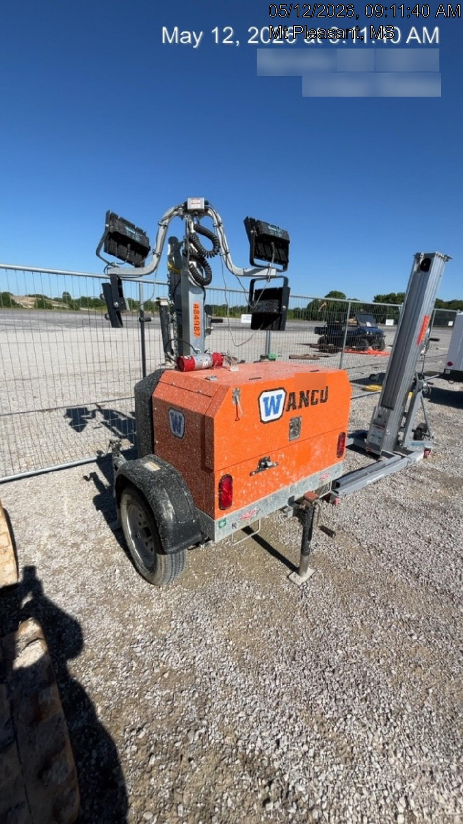 2025 Wanco WLTT-4MM4K Diesel, Mitsubishi L2E, 9.0HP @1800 rpm, Deep Sea Controller, Shore Power Plug, Auto Start, (4) 350W LED Floodlights, 4kW Generator, 60 Gal Fuel Tank, 2" Ball, T3