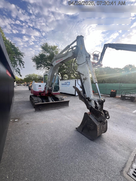 2019 Takeuchi TB290 Cab, AC, Rubber Tracks, Dozer Blade, Travel Alarm, Control Pattern Change Valve, Auxiliary Hydraulics w/18" Quick Coupler Bucket with teeth, 6.2 cu. ft. capacity/24" Quick Coupler Bucket with teeth, 8.6 cu. ft. capacity/36" Quick Coupler Bucket with teeth, 13.4 cu. ft. capacity, Quick Coupler, Hydraulic Thumb Installed