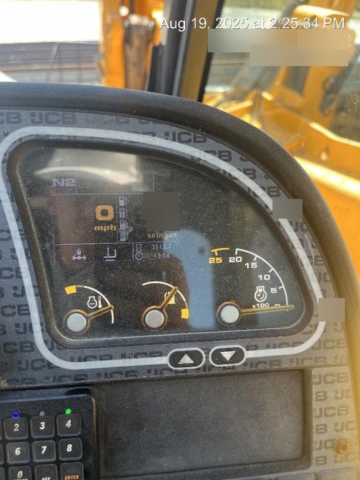 2019 JCB 512-56 Canopy, 74 HP, Solid Tires, STD Worklight, Beacon, Aux Hydraulics, Lifting Eye, Back up Alarm 66" Carriage, 60" Forks