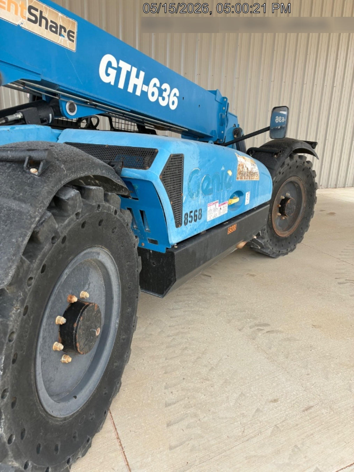 2018 Genie GTH-636 Genie GTH-636 w/Open ROPS, Solid Tires, Work Light/Beacon, 48" Carriage and Forks