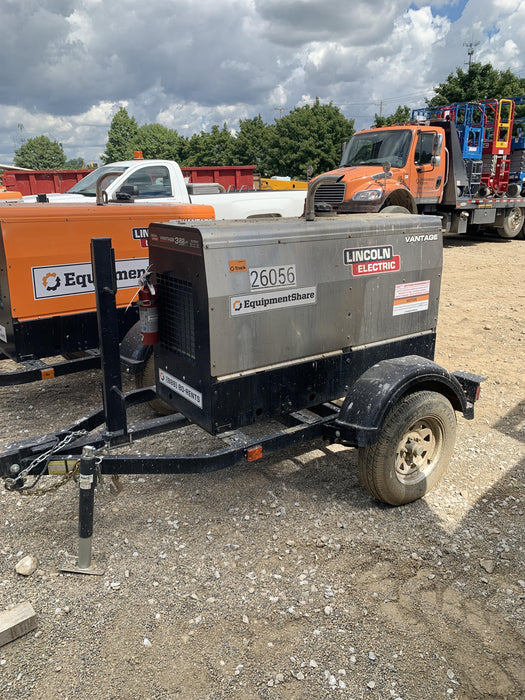 2019 Lincoln Electric Vantage 322 Lincoln Vantage 322 Welder w/Trailer, Light Kit, Cable Rack