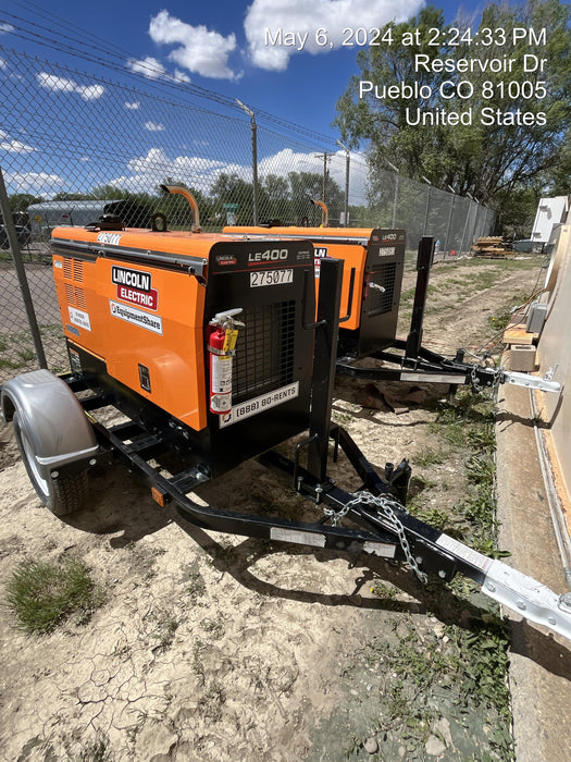 2022 Lincoln Electric LE400 Kubota V1505, Trlr, Cable Rack, Light Kit, ES Decals, T3