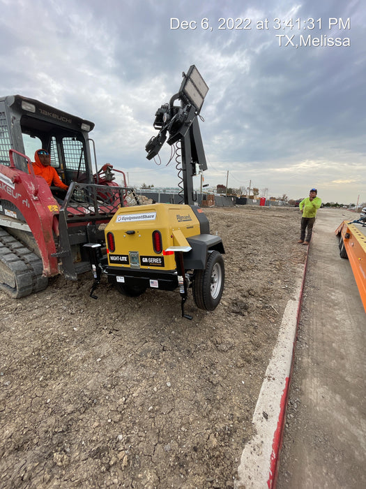 2022 Allmand NLV3GR (4) LED Light Fixture 350W, 23' Vertical Mast, 3kW Prime, Towable, ES Decals, T3