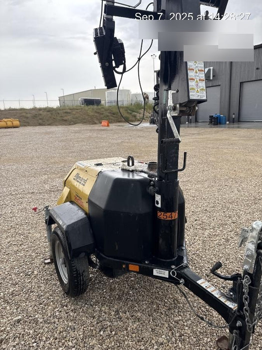 2022 Allmand NLV3GR (4) LED Light Fixture 350W, 23' Vertical Mast, 3kW Prime, Towable, ES Decals, T3