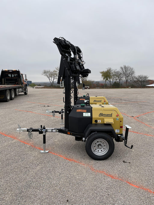 2022 Allmand NLV3GR (4) LED Light Fixture 350W, 23' Vertical Mast, 3kW Prime, Towable, ES Decals, T3