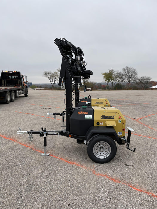 2022 Allmand NLV3GR (4) LED Light Fixture 350W, 23' Vertical Mast, 3kW Prime, Towable, ES Decals, T3