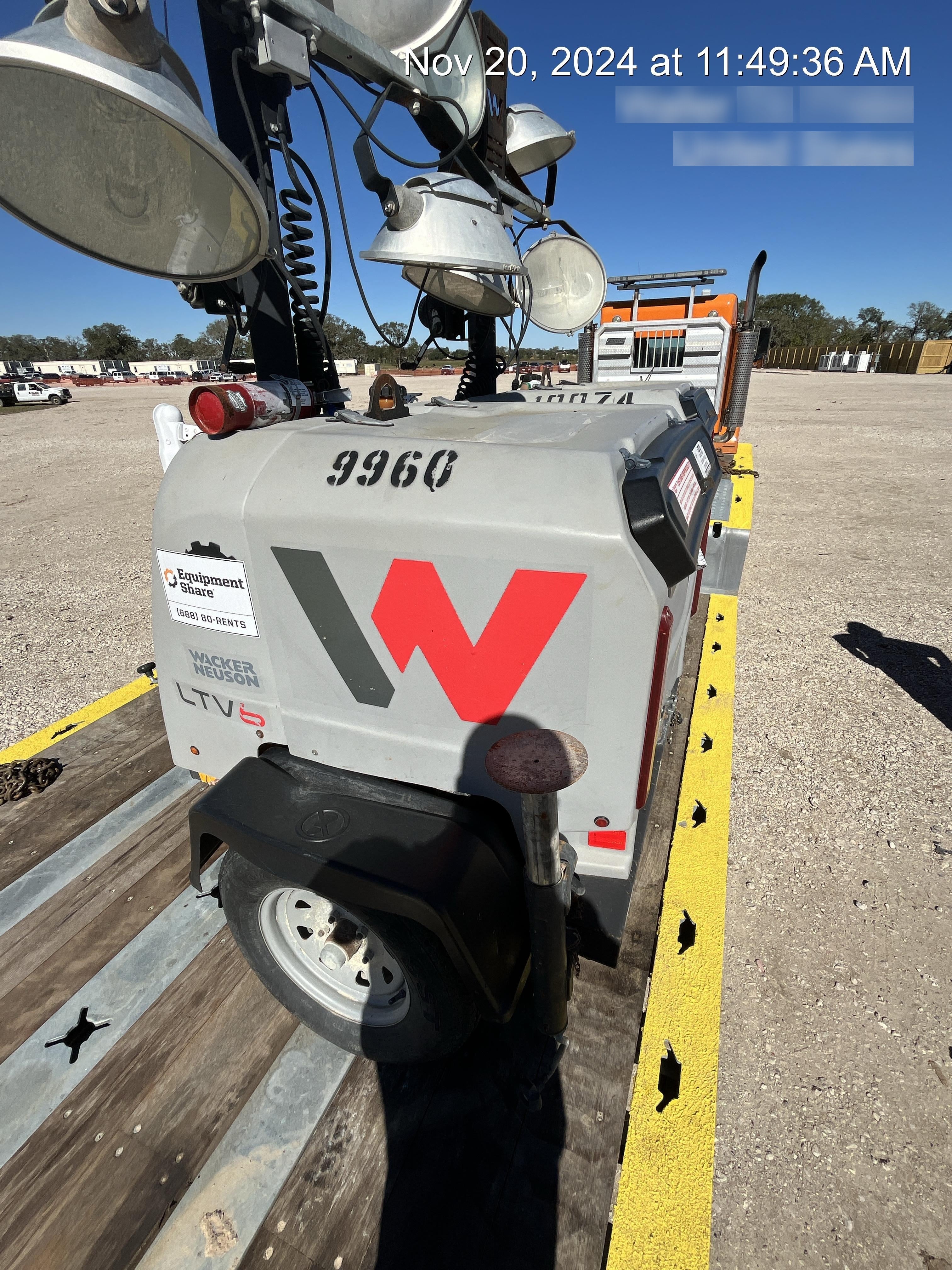 Wacker Neuson LTV6K-MH Wacker Neuson LTV6K Towable Light Tower