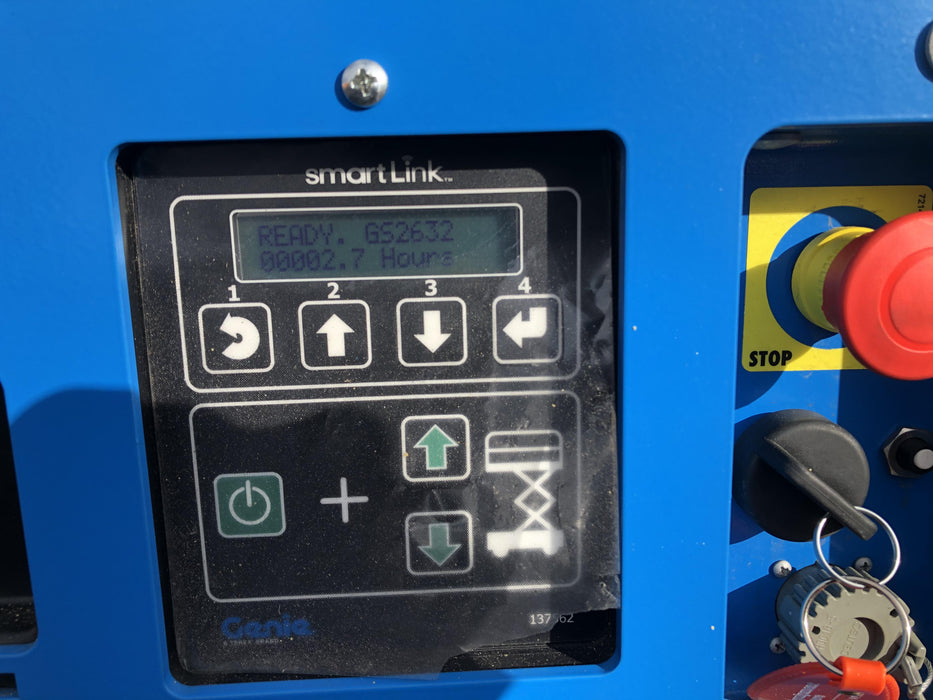 2020 Genie GS-2632 Solid NM Tires, Folding Rails with Half-Height Swing Gate, Beacon, 800W Invertor