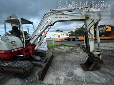 2019 Takeuchi TB260 Canopy, Standard Blade, Auxiliary hydraulics Manual QC, Hydraulic thumb, 12" ,18", 24" Bucket