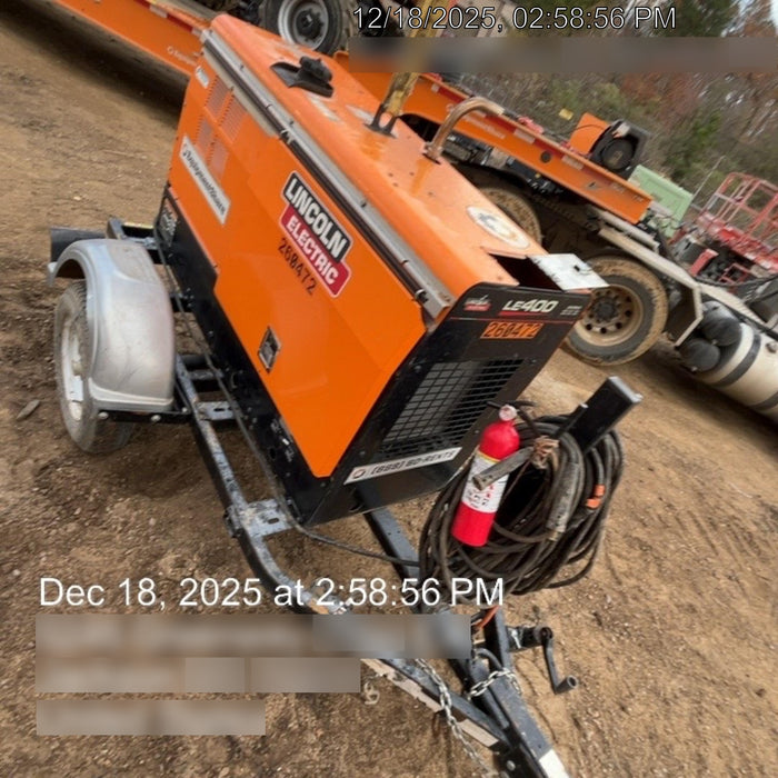 2022 Lincoln Electric LE400 Kubota V1505, Trlr, Cable Rack, Light Kit, ES Decals, T3