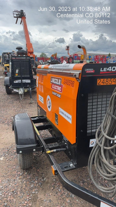 2022 Lincoln Electric LE400 Kubota V1505, Trlr, Cable Rack, Light Kit, ES Decals, T3