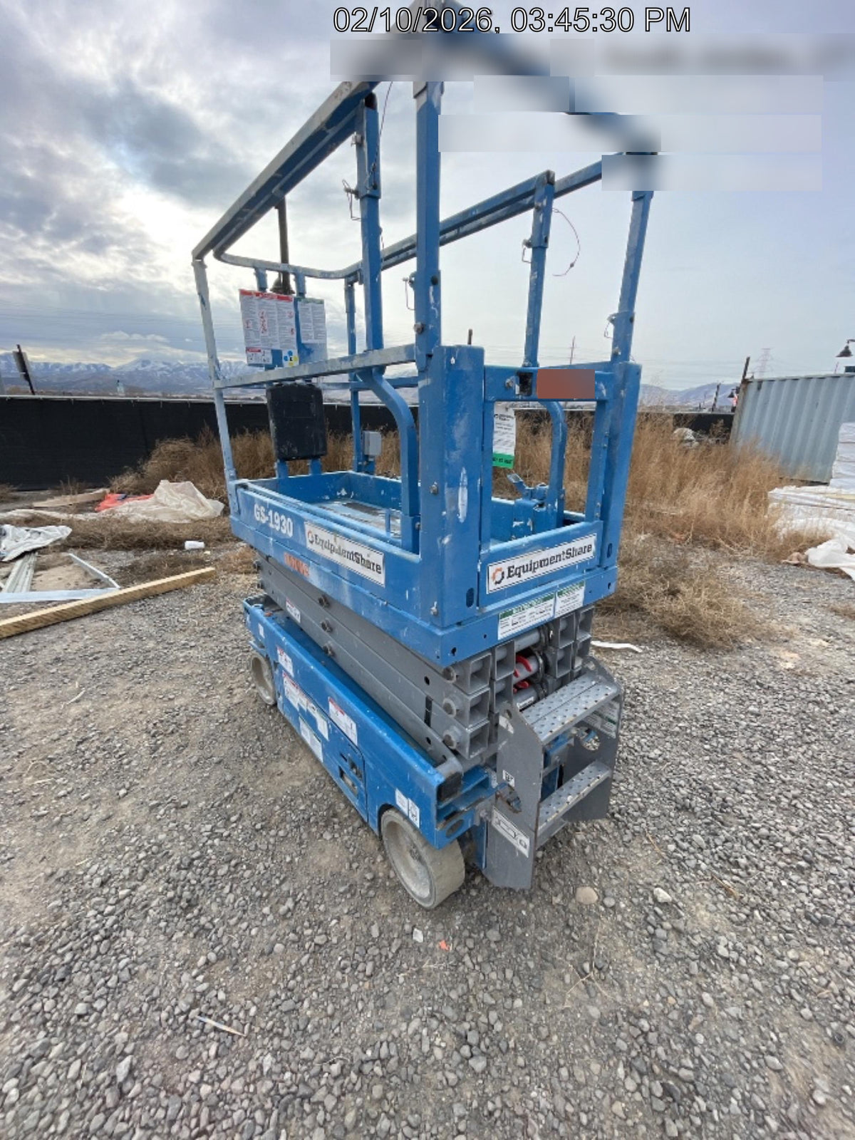 2020 Genie GS-1930 Solid Non Marking Tires, Beacon, Folding rails with half height swing gate, 800W Inverter