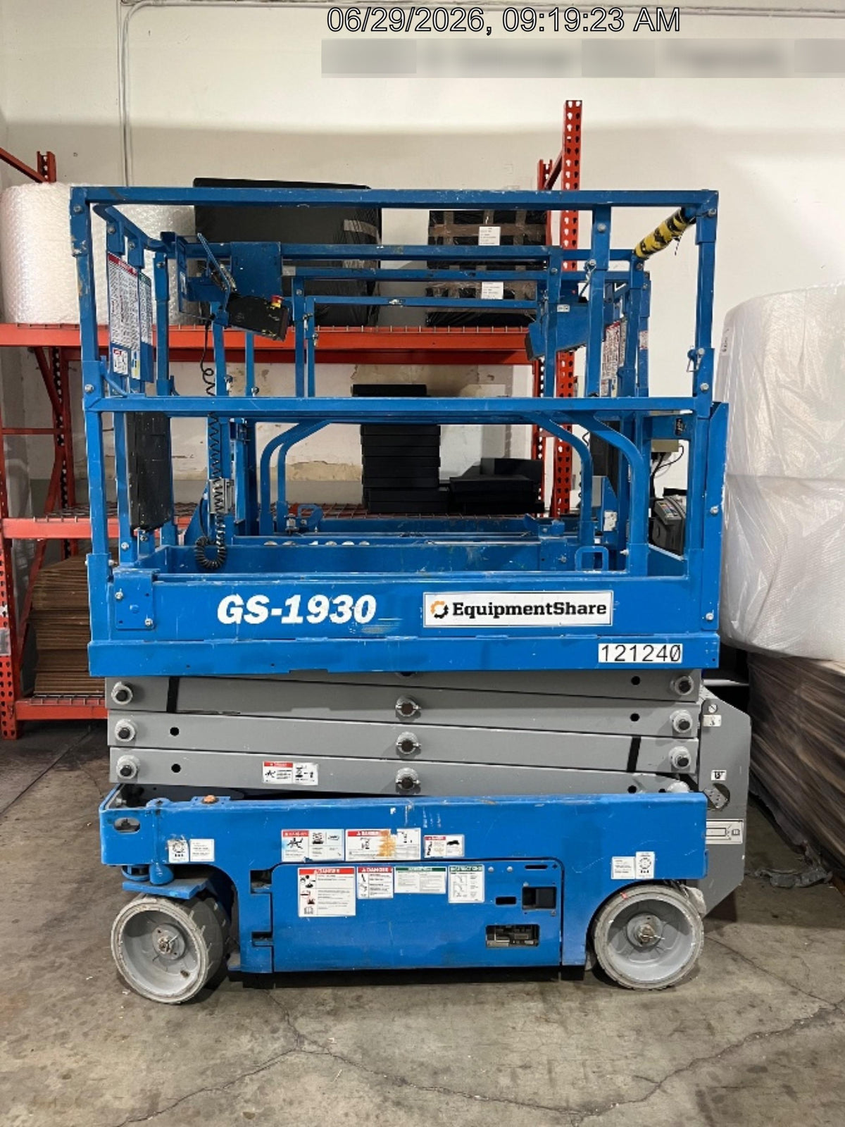 2020 Genie GS-1930 Solid Non Marking Tires, Beacon, Folding rails with half height swing gate, Telematics