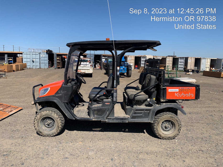2022 Kubota RTV-X1140W-H Plastic Canopy, Windshield Acrylic Clear, LED Strobe Light, Wire Harness Kit, Back up Alarm