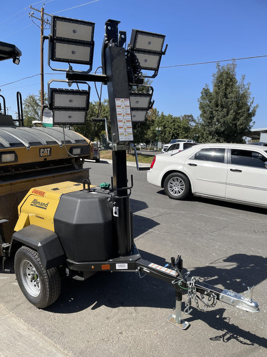 2022 Allmand NLV3GR (4) LED Light Fixture 350W, 23' Vertical Mast, 3kW Prime, Towable, ES Decals, T3