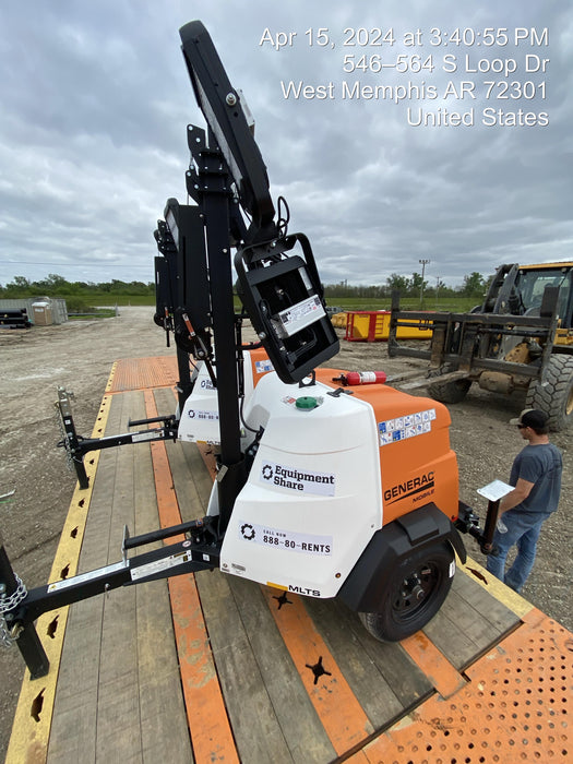 2024 Generac MLT2 Diesel, Flex Switch 120V Input, Powerzone Controller, 
(4) 320W LED Lights, 4kW Generator, 39.9 Gal Fuel Tank, 2" Ball, T3