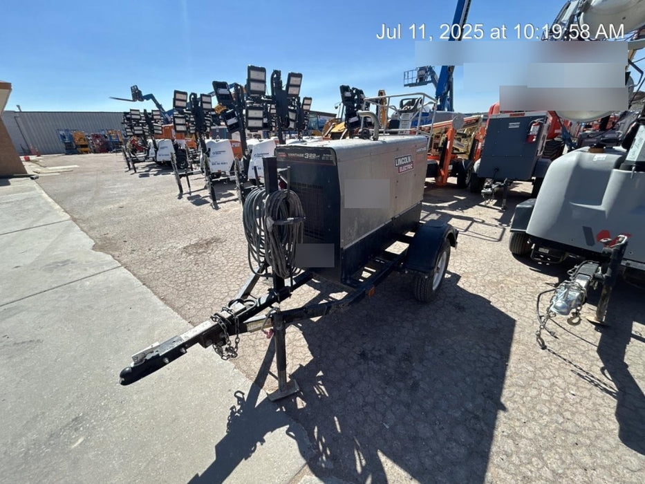 2019 Lincoln Electric Vantage 322 Welder Ready-Pak 3, Two wheel trailer, Fender and Light kit, Cable Rack