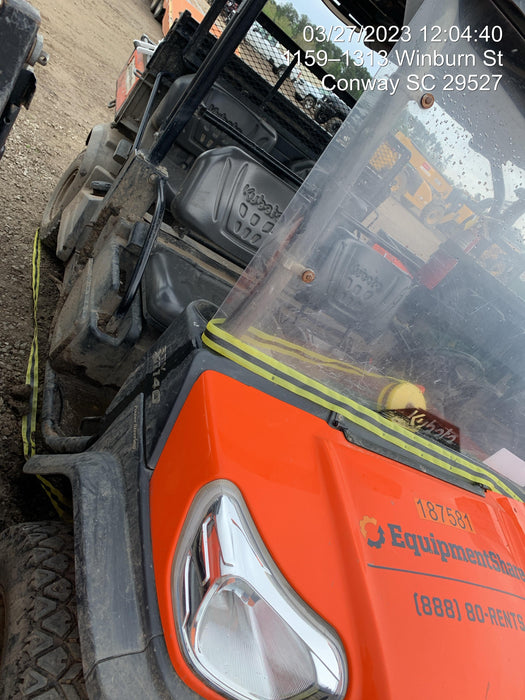 2021 Kubota RTV-X1140W-H Plastic Canopy, Windshield Acrylic Clear, LED Strobe Light, Wire Harness Kit, Back up Alarm