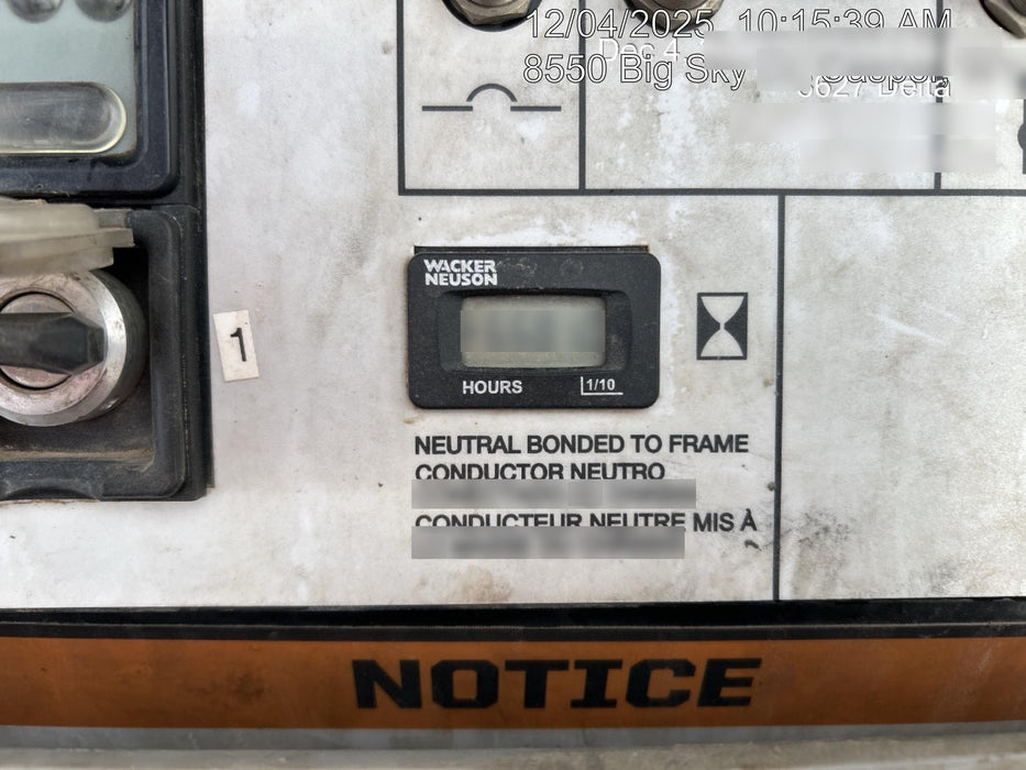 2019 Wacker Neuson LTV6L-MH Wacker Neuson LTV6L Mobile Light Tower w/Fuel Level Sensor Installed