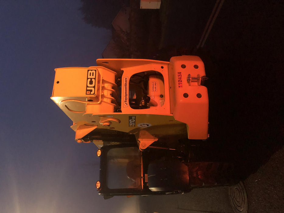2020 JCB 510-56 Canopy, Solid Tires, Work Lights, Beacon, Aux Hydraulics, Back up Alarm, Lifting Eye, ES Decals
