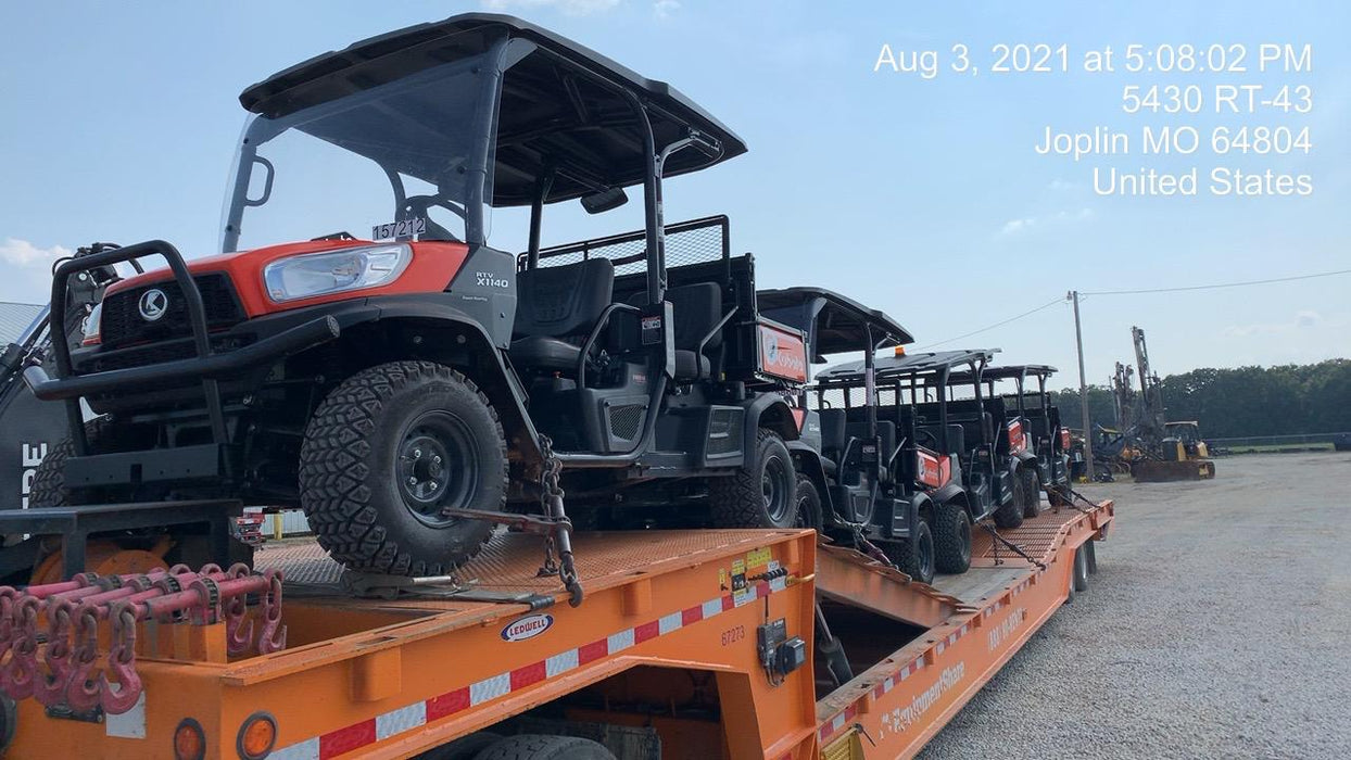 2021 Kubota RTV-X1140W-H Plastic Canopy, Windshield Acrylic Clear, LED Strobe Light, Wire Harness Kit, Back up Alarm