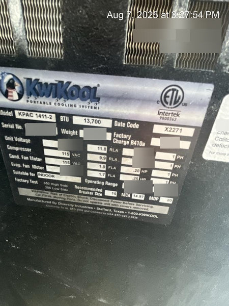 2023 KWIKOOL KPAC1411-2