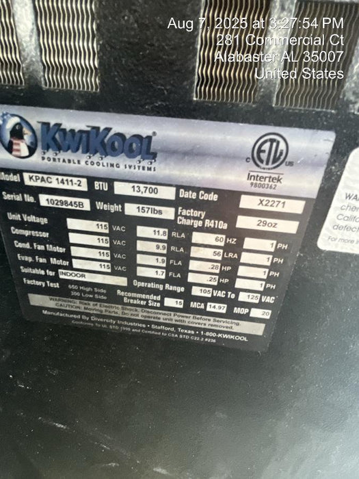 2023 KWIKOOL KPAC1411-2