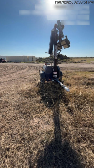 2022 Allmand NLV3GR (4) LED Light Fixture 350W, 23' Vertical Mast, 3kW Prime, Towable, ES Decals, T3