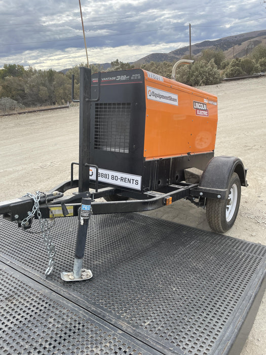 2022 Lincoln Electric Vantage 322 Trlr Mounted, Cable Rack, Light Kit