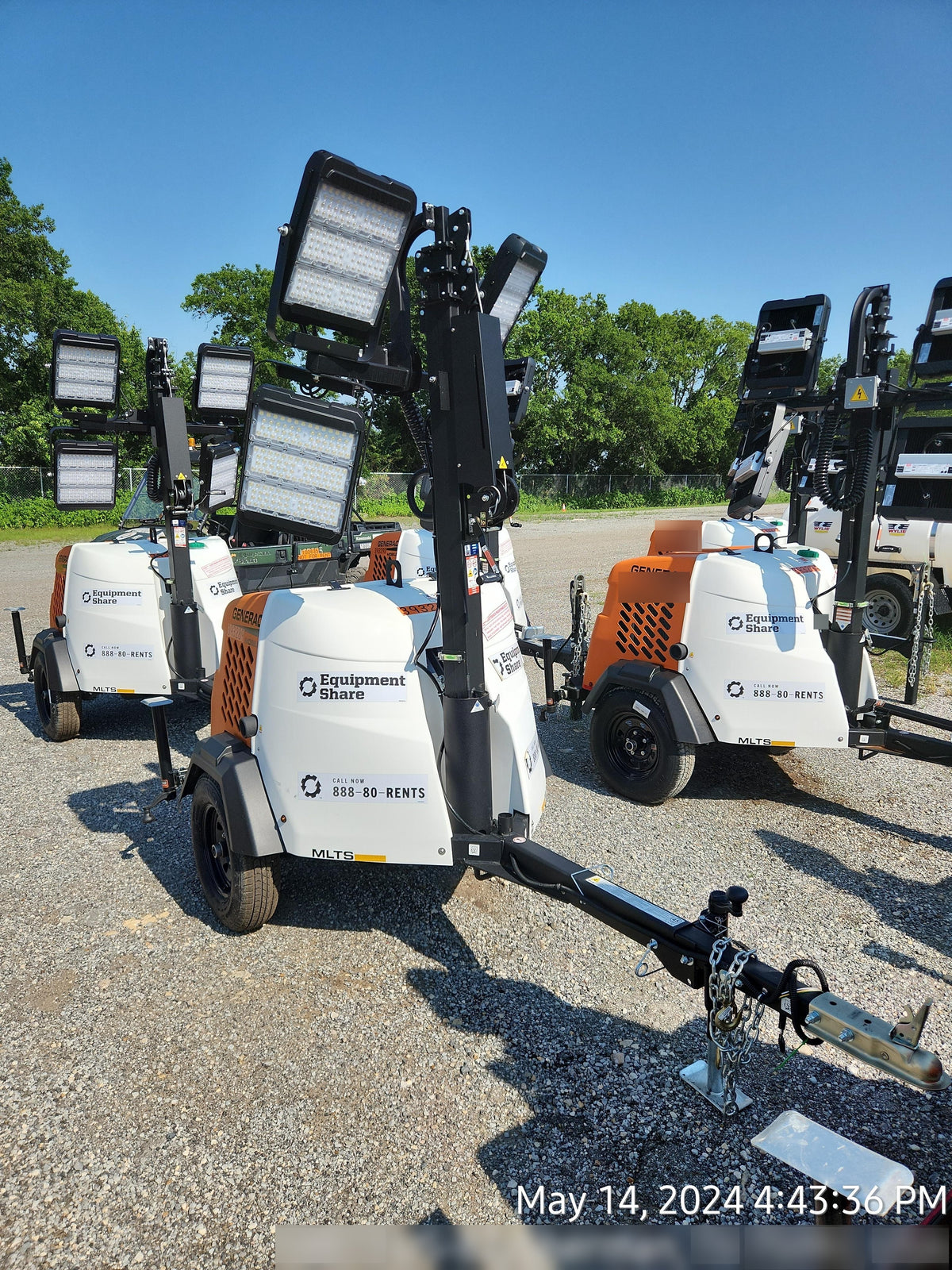 2024 Generac MLT2 Diesel, Flex Switch 120V Input, Powerzone Controller, 
(4) 320W LED Lights, 4kW Generator, 39.9 Gal Fuel Tank, 2" Ball, T3