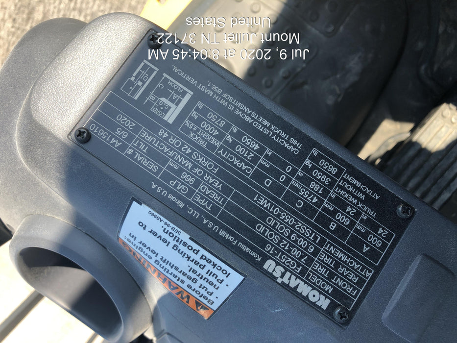 2020 KOMATSU FG25T-16