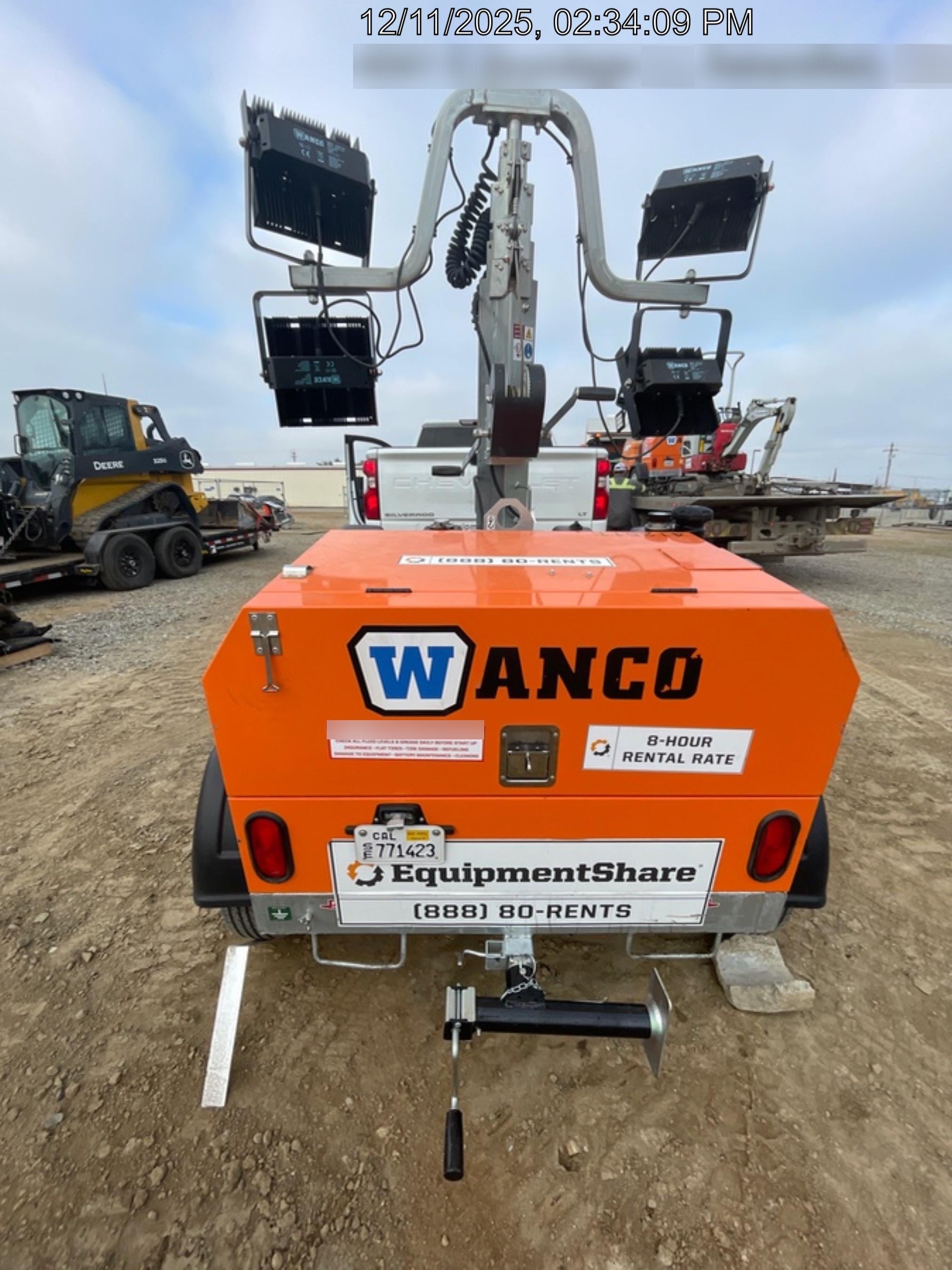 2024 Wanco WLTT-4MM4K Diesel, Deep Sea Controller, Shore Power Plug, Auto Start, (4) 350W LED Floodlights, 4kW Generator, 60 Gal Fuel Tank, 2" Ball, T3