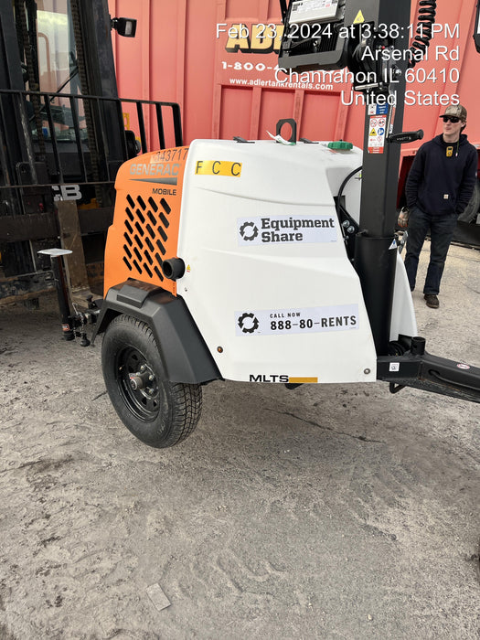 2023 Generac MLT2 Diesel, Flex Switch 120V Input, Powerzone Controller, (4) 320W LED Lights, 4kW Generator, 39.9 Gal Fuel Tank, 2" Ball, T3