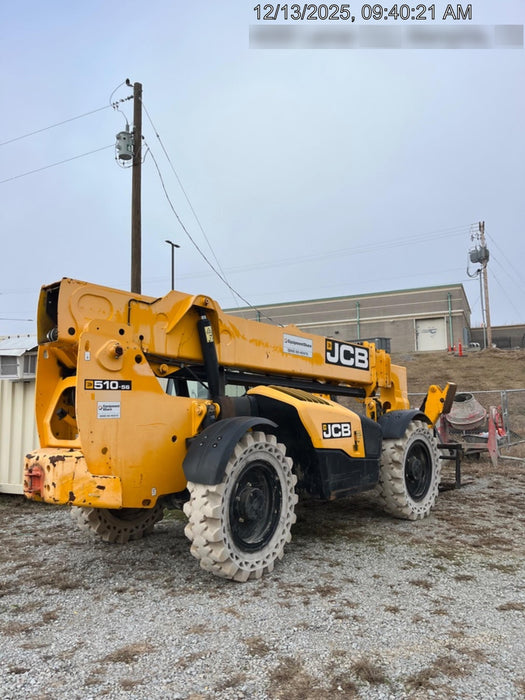 2019 JCB 510-56 Open ROPS, 74 HP, Solid Tires, Worklights, Beacon, Aux Hydraulics, Lifting Eye, 60" Carriage/60" Forks