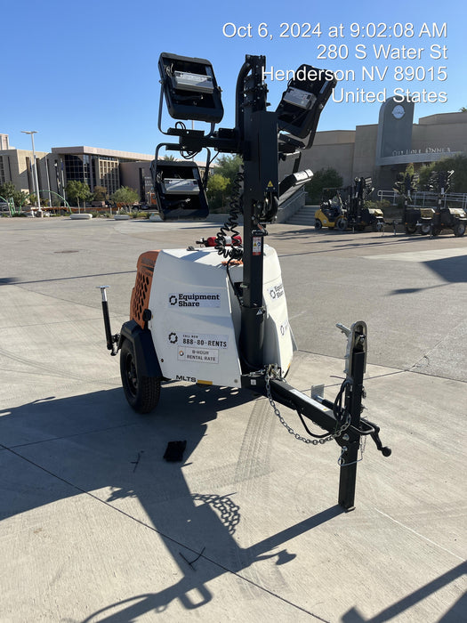 2024 Generac MLT2 Diesel, Flex Switch 120V Input, Powerzone Controller, 
(4) 320W LED Lights, 4kW Generator, 39.9 Gal Fuel Tank, 2" Ball, T3