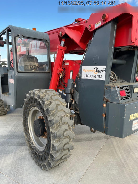 2018 Manitou MTA10055 Manitou MTA 10055 w/Cab/Heat/AC, Work Lights/Strobe, Aux Hyd, Solid Tires, Lift Hook, 66" Carriage, 60" Forks