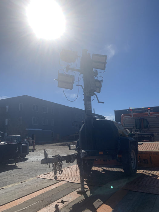 2022 Allmand NLV3GR (4) LED Light Fixture 350W, 23' Vertical Mast, 3kW Prime, Towable, Deep Sea L401, Leveling Jacks, Yanmar T4F 5.8hp