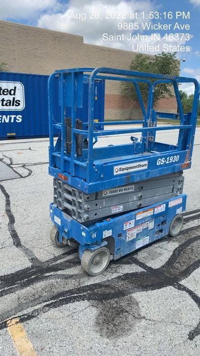 2020 Genie GS-1930 Solid Non Marking Tires, Beacon, Folding rails with half height swing gate