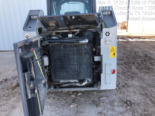 2019 Takeuchi TL8 Cab, Heat/AC, Defroster, 15" Wide Rubber Tracks, Back-up Alarm, Front & Rear Working Lights, Auxiliary Hydraulics, Two-Speed Travel, Electronic Monitoring System, Hydraulic Universal Quick Hitch 76" HD Dirt Bucket with 8 Teeth, 20.3 cubic feet Capacity