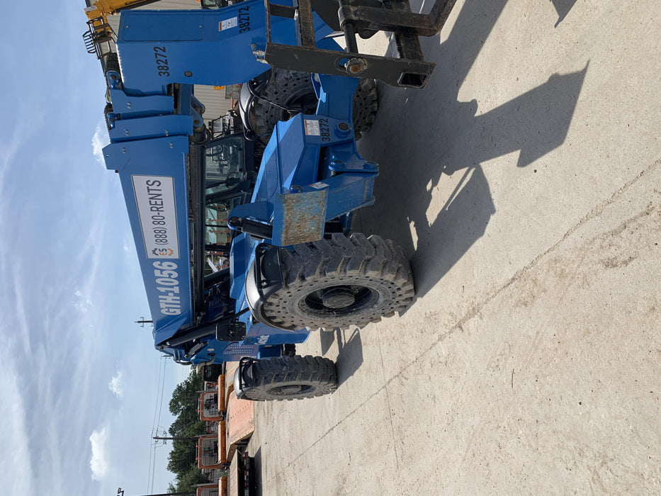 2019 Genie GTH-1056 Cab/Heat/AC, Solid RT Tires, LED Work Lights, Beacon 60" QA Carriage, 60" Forks