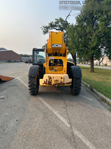 2019 JCB 512-56 Canopy, 74 HP, Solid Tires, STD Worklight, Beacon, Aux Hydraulics, Lifting Eye, Back up Alarm 66" Carriage, 60" Forks