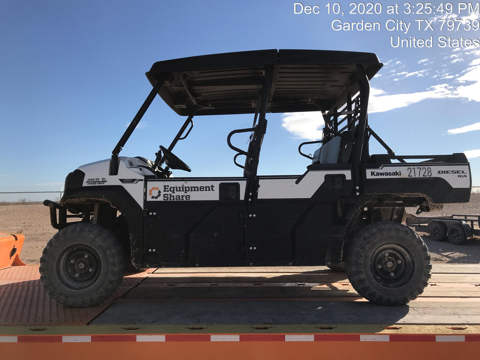 2019 Kawasaki MULE PRO-DX Kawasaki Mule 4x4 Diesel UTV w/Hard Top, Windshield, Beacon, Backup Alarm, ES Keypad/Hardware Installed
