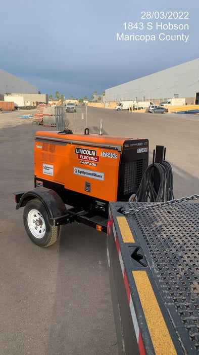 2021 Lincoln Electric Vantage 322 Vantage 322 Ready Pak 3 w/ Decals, ORANGE (includes trailer, cable rack, fender light kit) NO Telematics