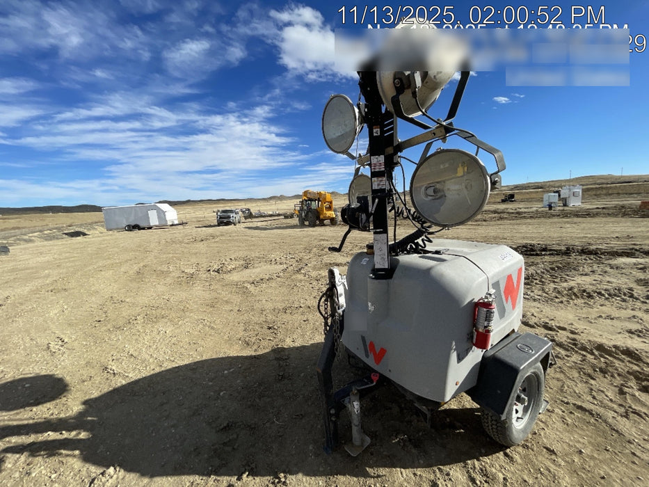 2019 Wacker Neuson LTV6L-MH Mobile Light Tower w/Fuel Level Sensor Installed