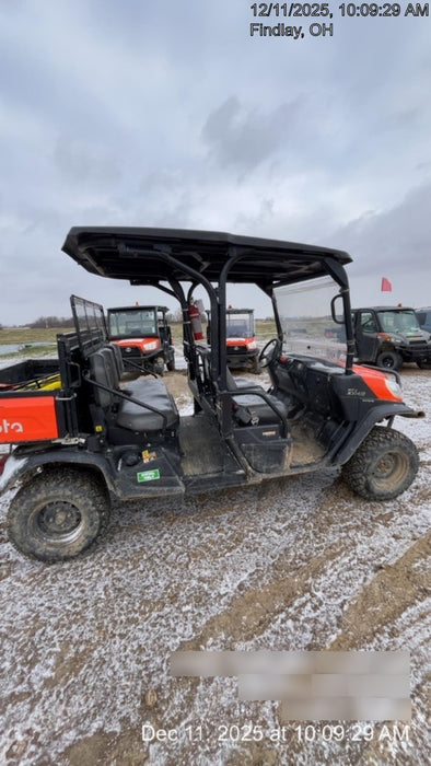 Kubota RTV-X1140W-H 4WD, LED Strobe, Windshield Acrylic Clear, Plastic Canopy, Wire Harness Kit, Backup Alarm