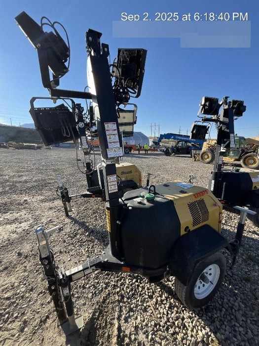 2022 Allmand NLV3GR (4) LED Light Fixture 350W, 23' Vertical Mast, 3kW Prime, Towable, ES Decals, T3