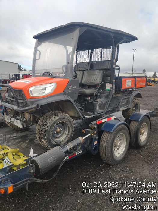 2022 Kubota RTV-X1140W-H Plastic Canopy, Windshield Acrylic Clear, LED Strobe Light, Wire Harness Kit, Back up Alarm