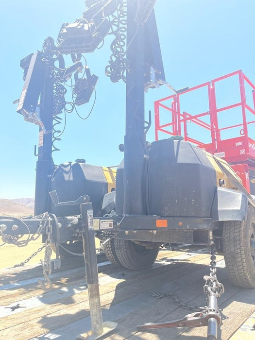 Allmand NLV3GR (4) LED Light Fixture 350W, 23' Vertical Mast, 3kW Prime, Towable, Deep Sea L401, Leveling Jacks, Yanmar T4F 5.8hp