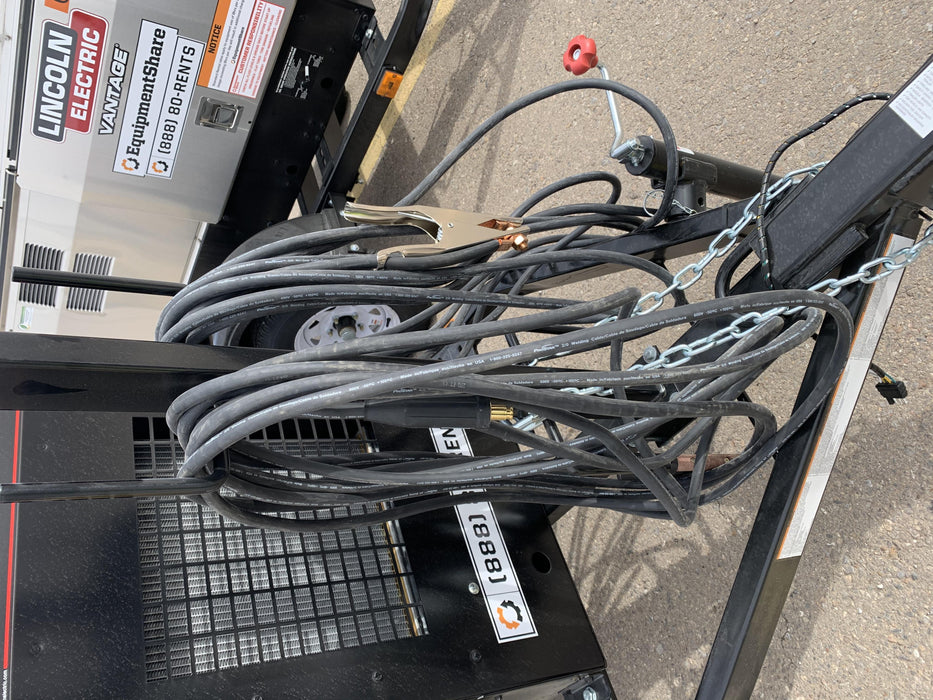 2019 Lincoln Electric Vantage 322 Welder Ready-Pak 3, Two wheel trailer, Fender and Light kit, Cable Rack